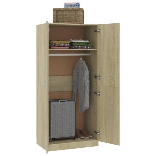 Kleiderschrank Sonoma-Eiche 80x52x180 cm Holzwerkstoff