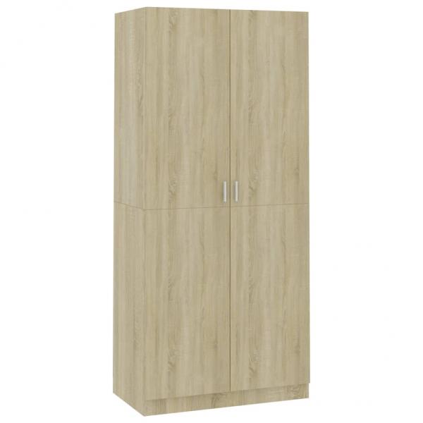 Kleiderschrank Sonoma-Eiche 90x52x200 cm Holzwerkstoff