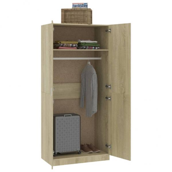 Kleiderschrank Sonoma-Eiche 90x52x200 cm Holzwerkstoff