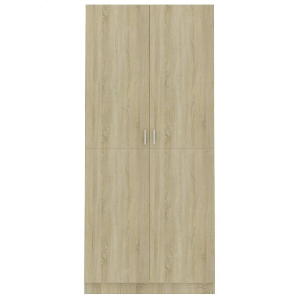 Kleiderschrank Sonoma-Eiche 90x52x200 cm Holzwerkstoff