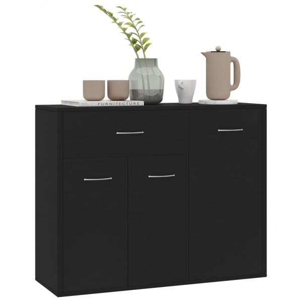 Sideboard Schwarz 88x30x70 cm Holzwerkstoff