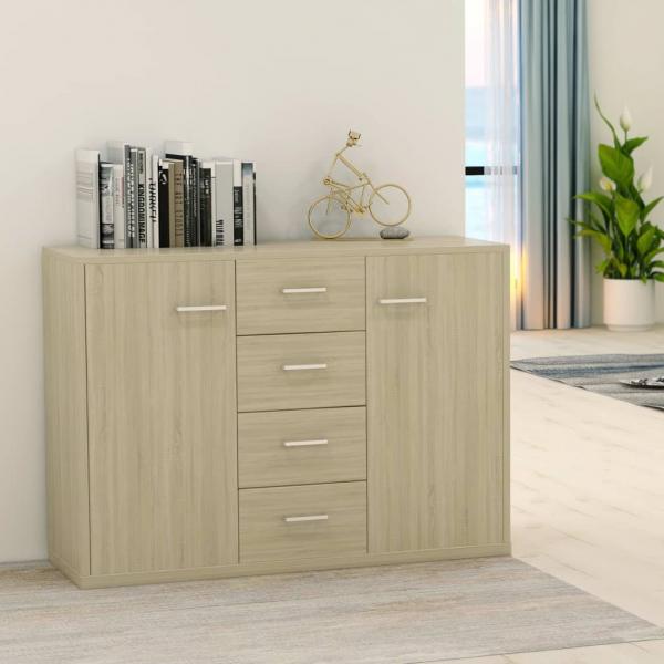 ARDEBO.de - Sideboard Sonoma-Eiche 88x30x65 cm Holzwerkstoff