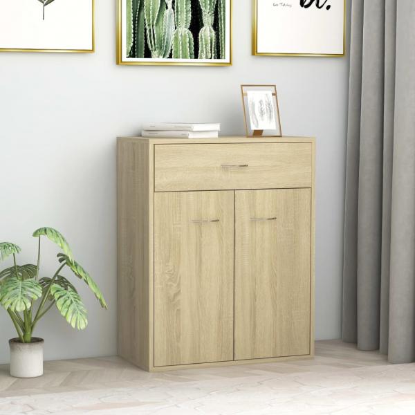 ARDEBO.de - Sideboard Sonoma-Eiche 60x30x75 cm Holzwerkstoff