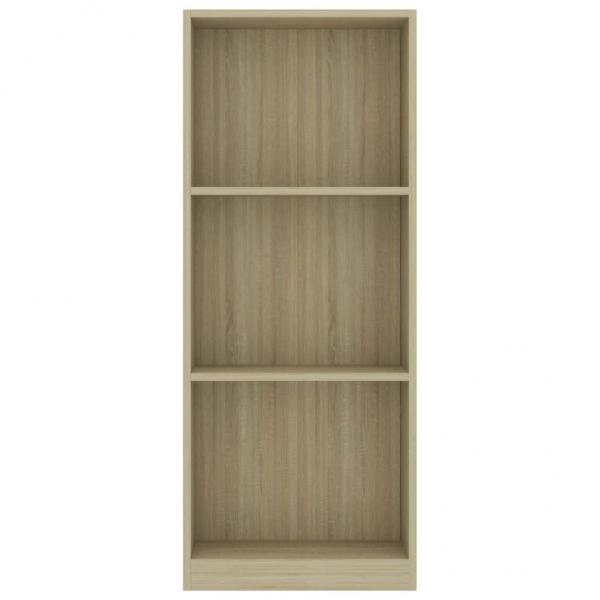 Bücherregal 3 Fächer Sonoma-Eiche 40x24x109 cm Holzwerkstoff