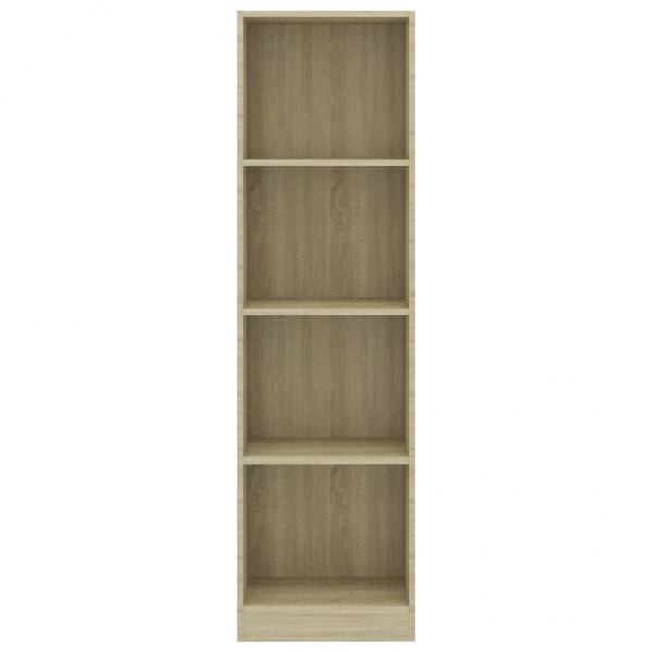 Bücherregal 4 Fächer Sonoma-Eiche 40x24x142 cm Holzwerkstoff