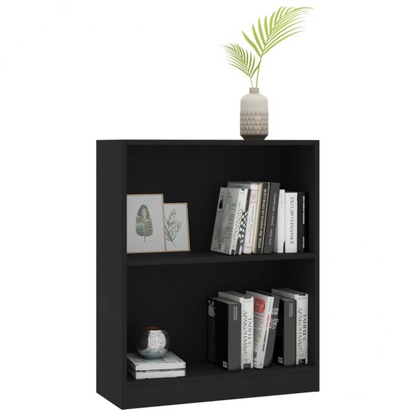 Bücherregal Schwarz 60x24x76 cm Holzwerkstoff