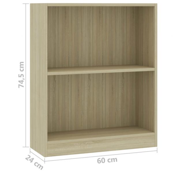 Bücherregal Sonoma-Eiche 60x24x76 cm Holzwerkstoff