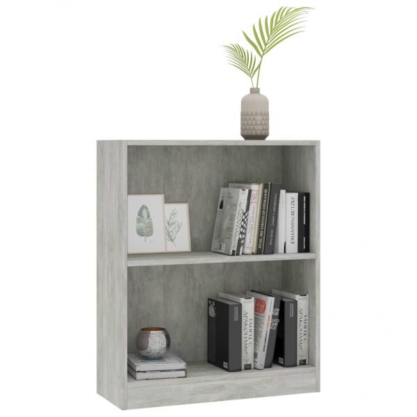 Bücherregal Betongrau 60x24x76 cm Holzwerkstoff