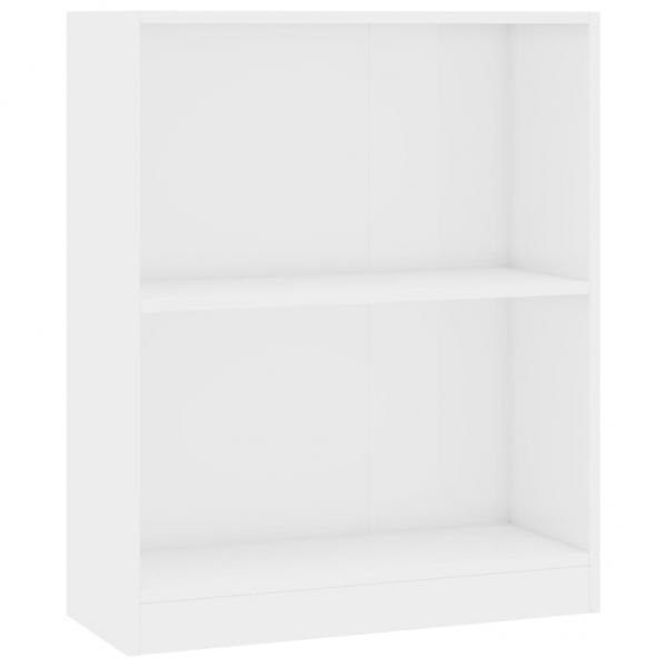 Bücherregal Hochglanz-Weiß 60x24x76 cm Holzwerkstoff