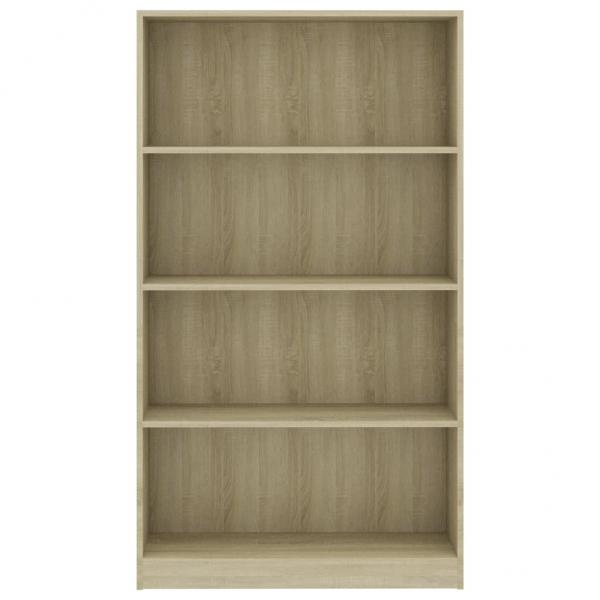 Bücherregal 4 Fächer Sonoma-Eiche 80x24x142 cm Holzwerkstoff