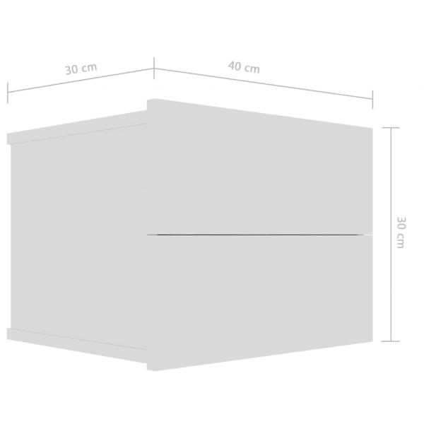 Nachttische 2 Stk. Weiß 40x30x30 cm Holzwerkstoff