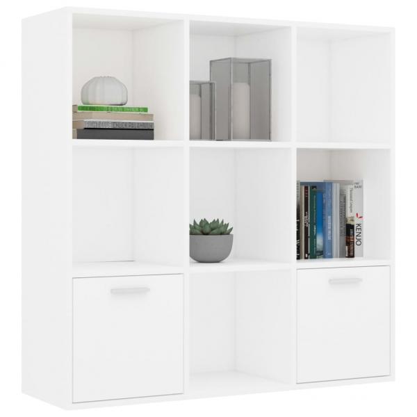 Bücherregal Weiß 98x30x98 cm Holzwerkstoff