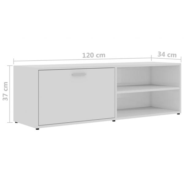 TV-Schrank Hochglanz-Weiß 120x34x37 cm Holzwerkstoff