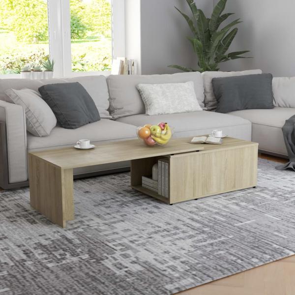 ARDEBO.de - Couchtisch Sonoma-Eiche 150x50x35 cm Holzwerkstoff