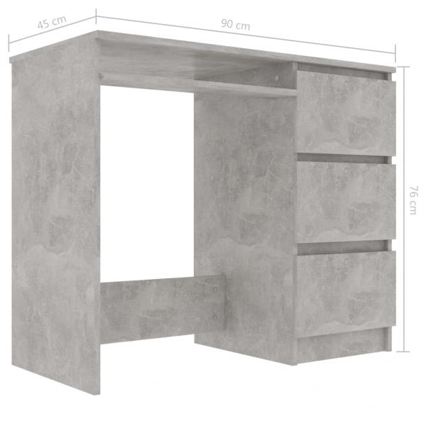 Schreibtisch Betongrau 90x45x76 cm Holzwerkstoff