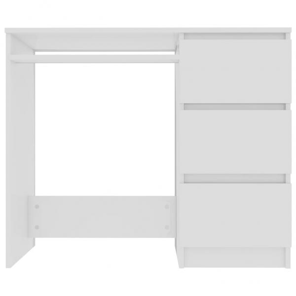 Schreibtisch Hochglanz-Weiß 90x45x76 cm Holzwerkstoff