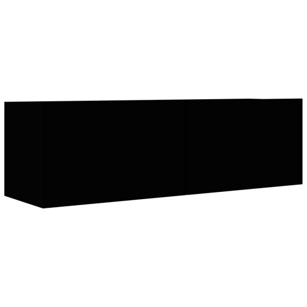 TV-Schrank Schwarz 100x30x30 cm Holzwerkstoff