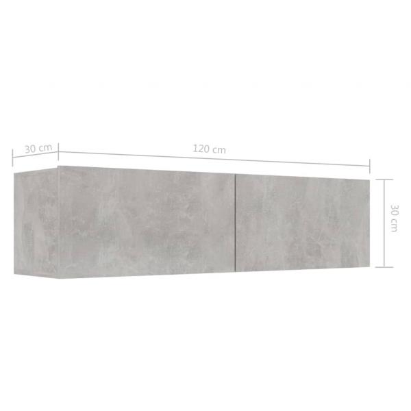 TV-Schrank Betongrau 120x30x30 cm Holzwerkstoff