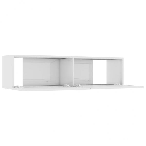 TV-Schrank Hochglanz-Weiß 120x30x30 cm Holzwerkstoff