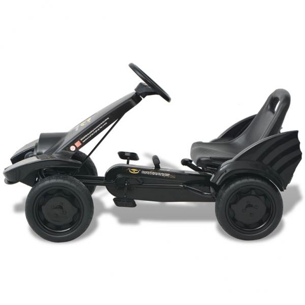 Pedal Go-Kart mit verstellbarem Sitz Schwarz