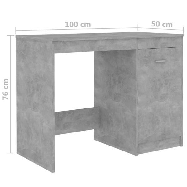 Schreibtisch Betongrau 100x50x76 cm Holzwerkstoff