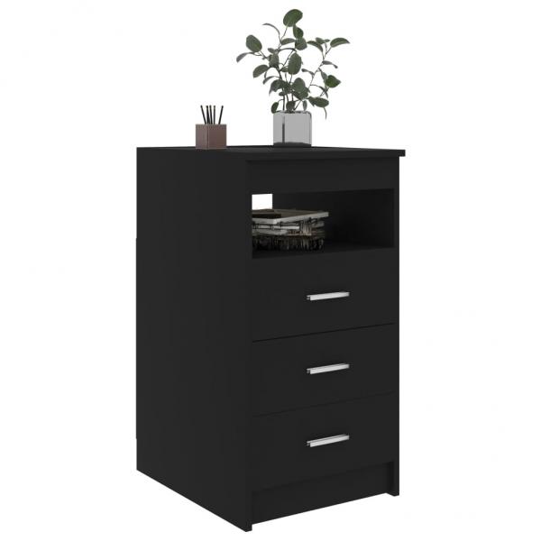 Sideboard mit Schubladen Schwarz 40x50x76 cm Holzwerkstoff