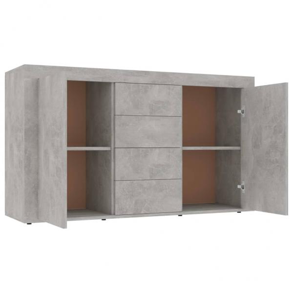 Sideboard Betongrau 120x36x69 cm Holzwerkstoff