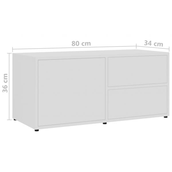 TV-Schrank Weiß 80x34x36 cm Holzwerkstoff