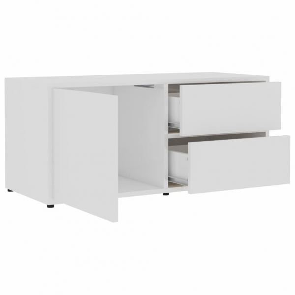 TV-Schrank Hochglanz-Weiß 80x34x36 cm Holzwerkstoff