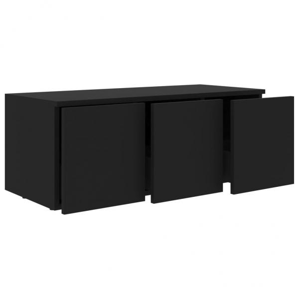 TV-Schrank Schwarz 80x34x30 cm Holzwerkstoff