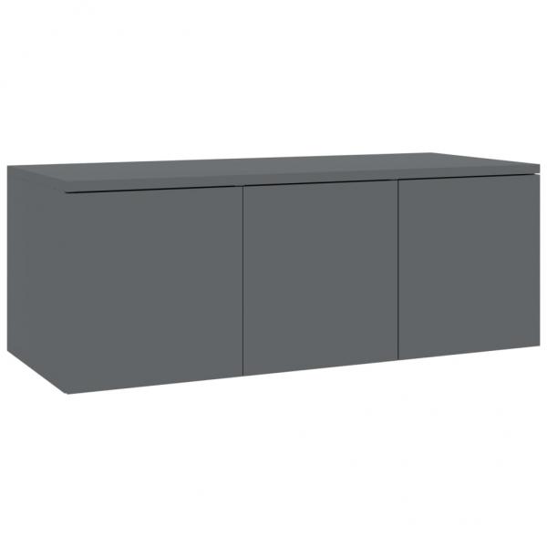 TV-Schrank Hochglanz-Grau 80x34x30 cm Holzwerkstoff