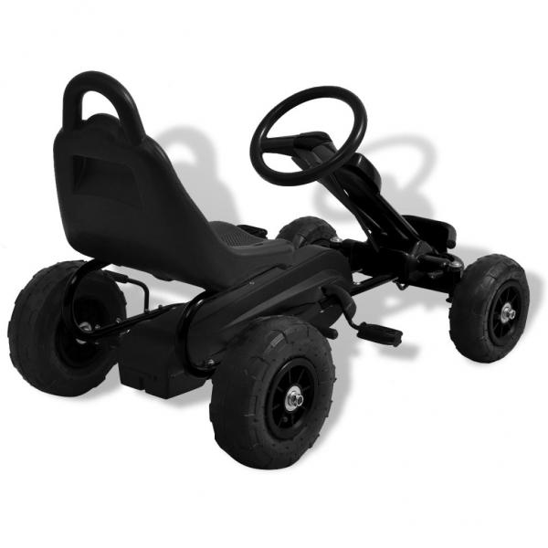 Pedal Go-Kart mit Luftreifen Schwarz