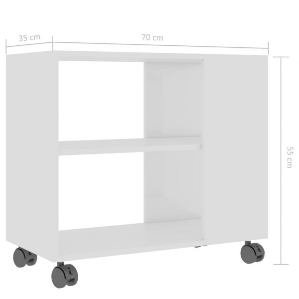 Beistelltisch Hochglanz-Weiß 70x35x55 cm Holzwerkstoff