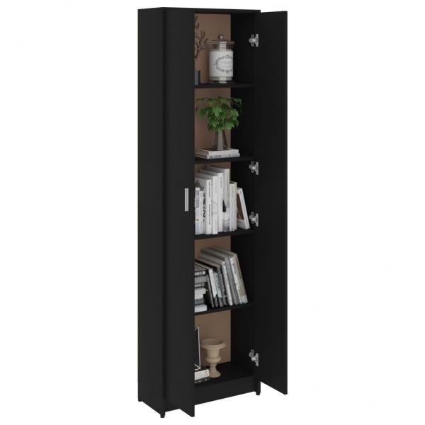 Garderobenschrank Schwarz 55x25x189 cm Holzwerkstoff