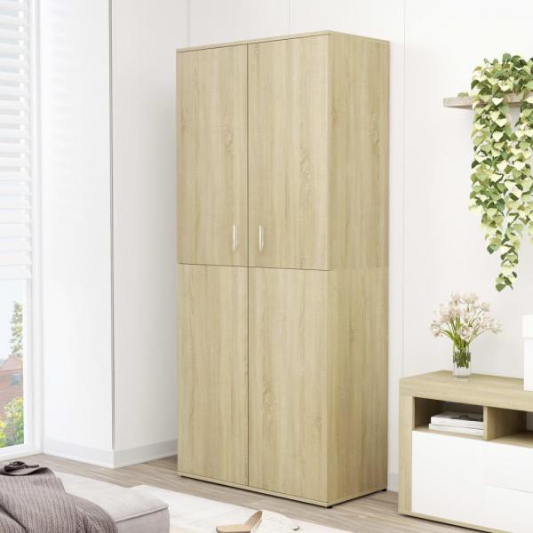 ARDEBO.de - Schuhschrank Sonoma-Eiche 80x39x178 cm Holzwerkstoff