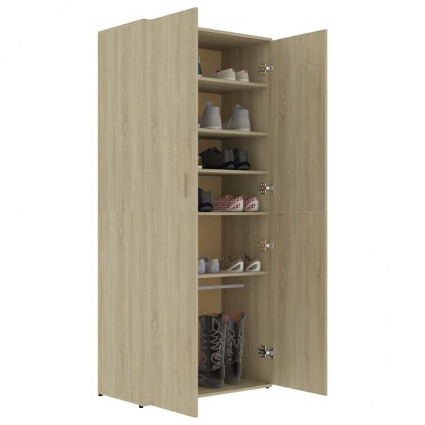 Schuhschrank Sonoma-Eiche 80x39x178 cm Holzwerkstoff