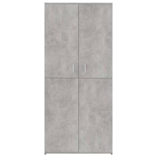 Schuhschrank Betongrau 80x39x178 cm Holzwerkstoff