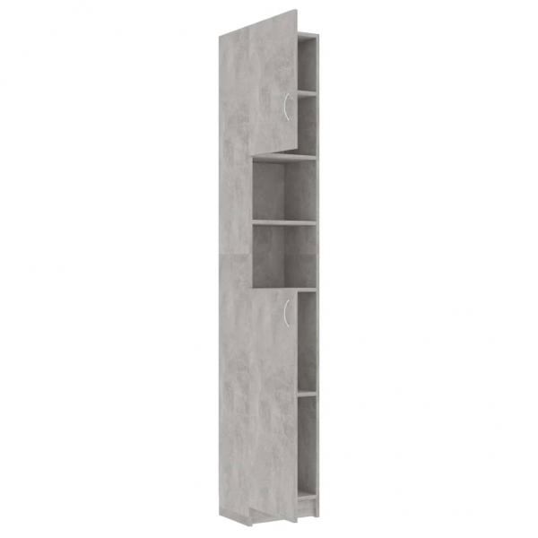 Badezimmerschrank Betongrau 32x25,5x190 cm Holzwerkstoff