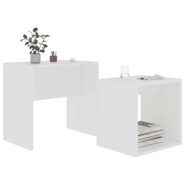 Couchtisch-Set Weiß 48x30x45 cm Holzwerkstoff