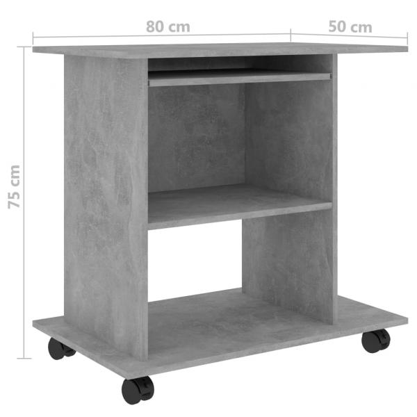 Schreibtisch Betongrau 80x50x75 cm Holzwerkstoff