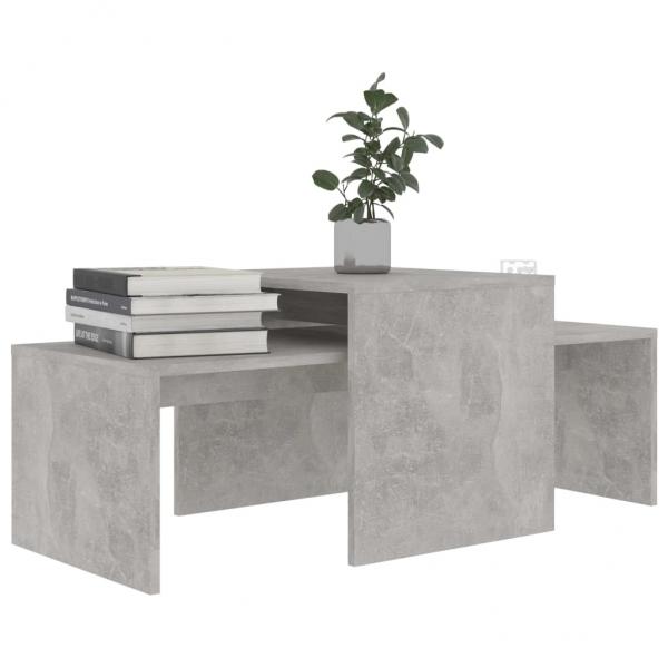 Couchtisch-Set Betongrau 100x48x40 cm Holzwerkstoff