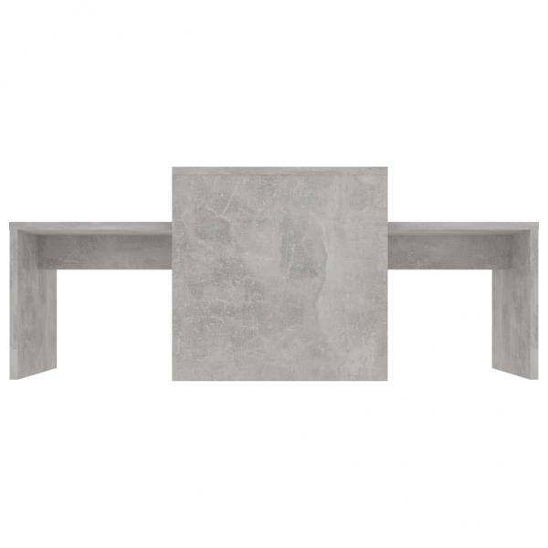 Couchtisch-Set Betongrau 100x48x40 cm Holzwerkstoff