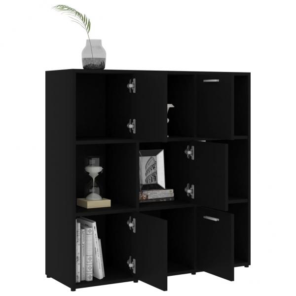 Bücherregal Schwarz 90x30x90 cm Holzwerkstoff