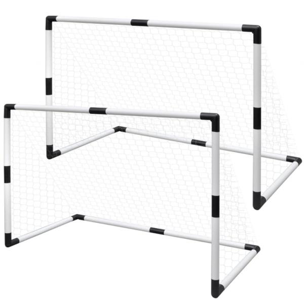 ARDEBO.de - 2-tlg. Mini-Fußballtor-Set für Kinder 91,5x48x61 cm