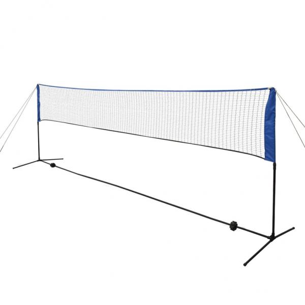 Badmintonnetz-Set mit Federbällen 500 x 155 cm