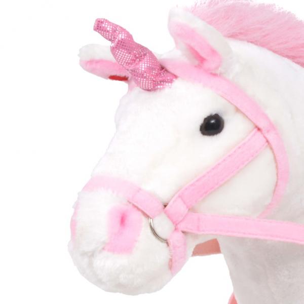 Plüschtier Einhorn Stehend Plüsch Weiß und Rosa XXL