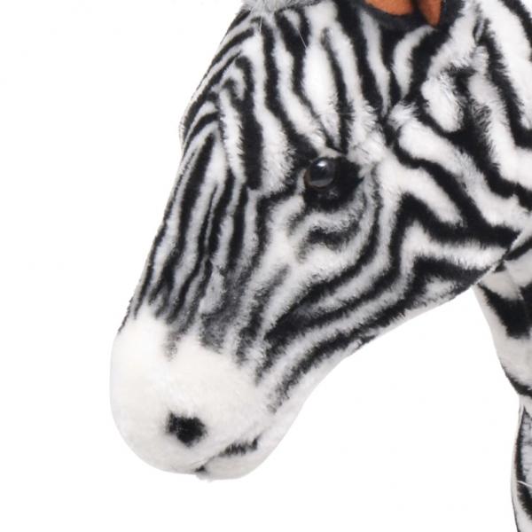 Plüschtier Zebra Stehend Plüsch Schwarz und Weiß XXL