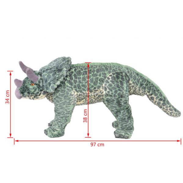 Plüschtier Triceratops Stehend Plüsch Grün XXL