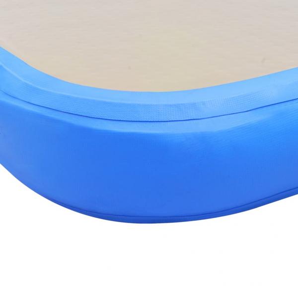 Aufblasbare Gymnastikmatte mit Pumpe 700x100x10 cm PVC Blau