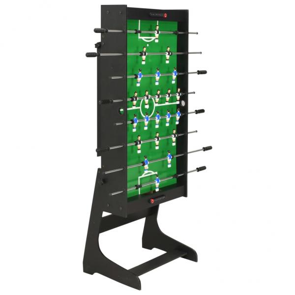 Klappbarer Kickertisch 121 x 61 x 80 cm Schwarz